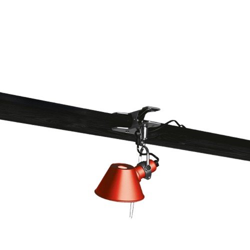Lámpara Tolomeo Micro Pinza de Artemide acabado rojo