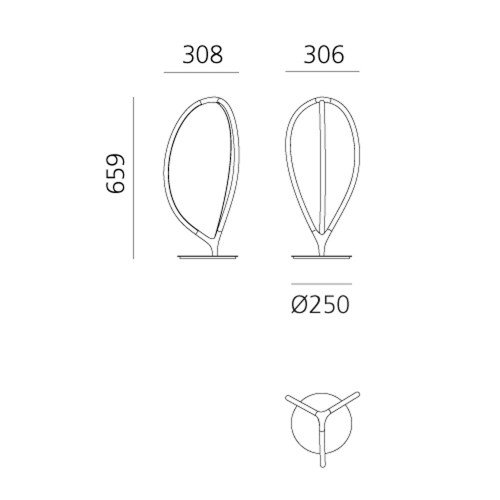 Esquema técnico de la lámpara Arrival table de Artemide con altura 65,9 cm y base Ø25 cm. Esquema técnico de la lámpara Arrival table de Artemide con altura 65,9 cm y base Ø25 cm.
