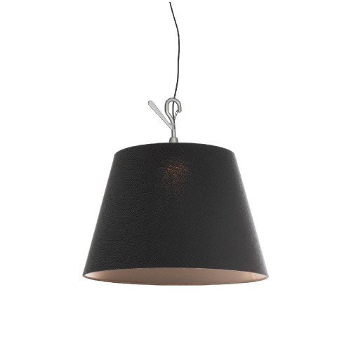 Tolomeo Paralume Outdoor Hook con pantalla textil color negro Tolomeo Paralume Outdoor Hook con pantalla textil color negro