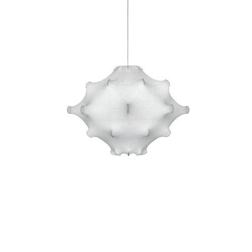 Lámpara colgante Taraxacum 2 Flos diseño Achille Castiglioni con pantalla de capullo blanco