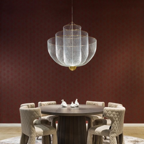 Esquema técnico Meshmatics Small de Moooi con medidas de 58 cm de diámetro y altura