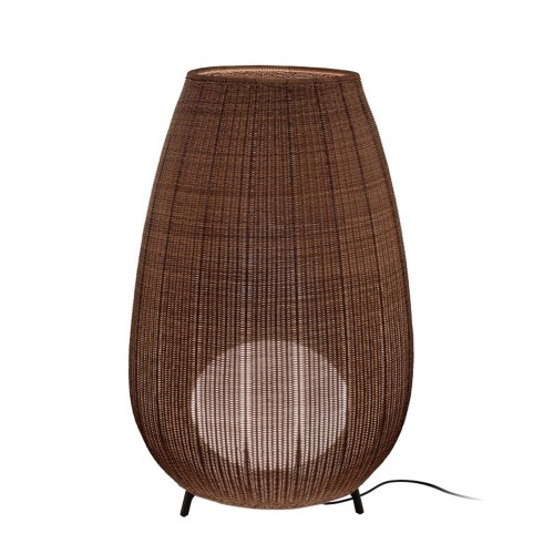 Lámpara Amphora 03 de Bover color natural con estructura de fibra sintética tejida