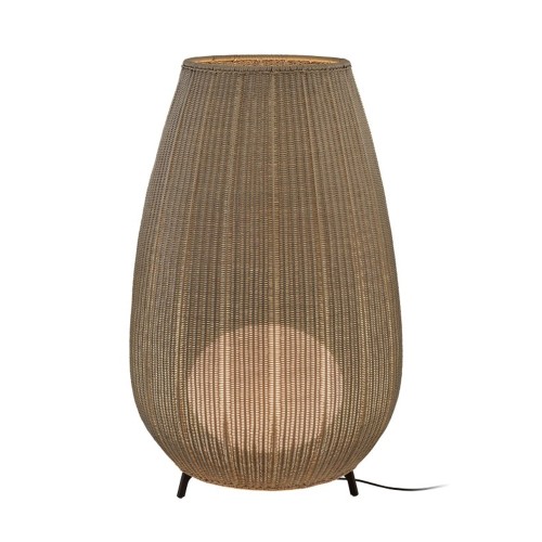 Lámpara Amphora 03 LED de Bover color natural con estructura de fibra trenzada artesanal